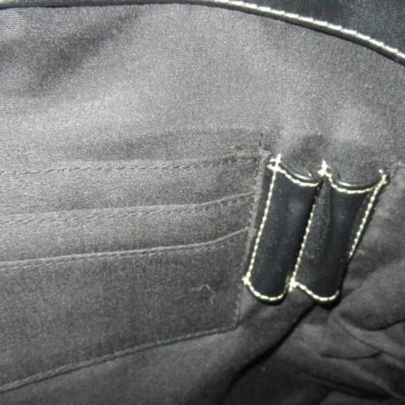 *Nine West Black Canvas Roomy Signature Charm Tote - Picture 9 of 11